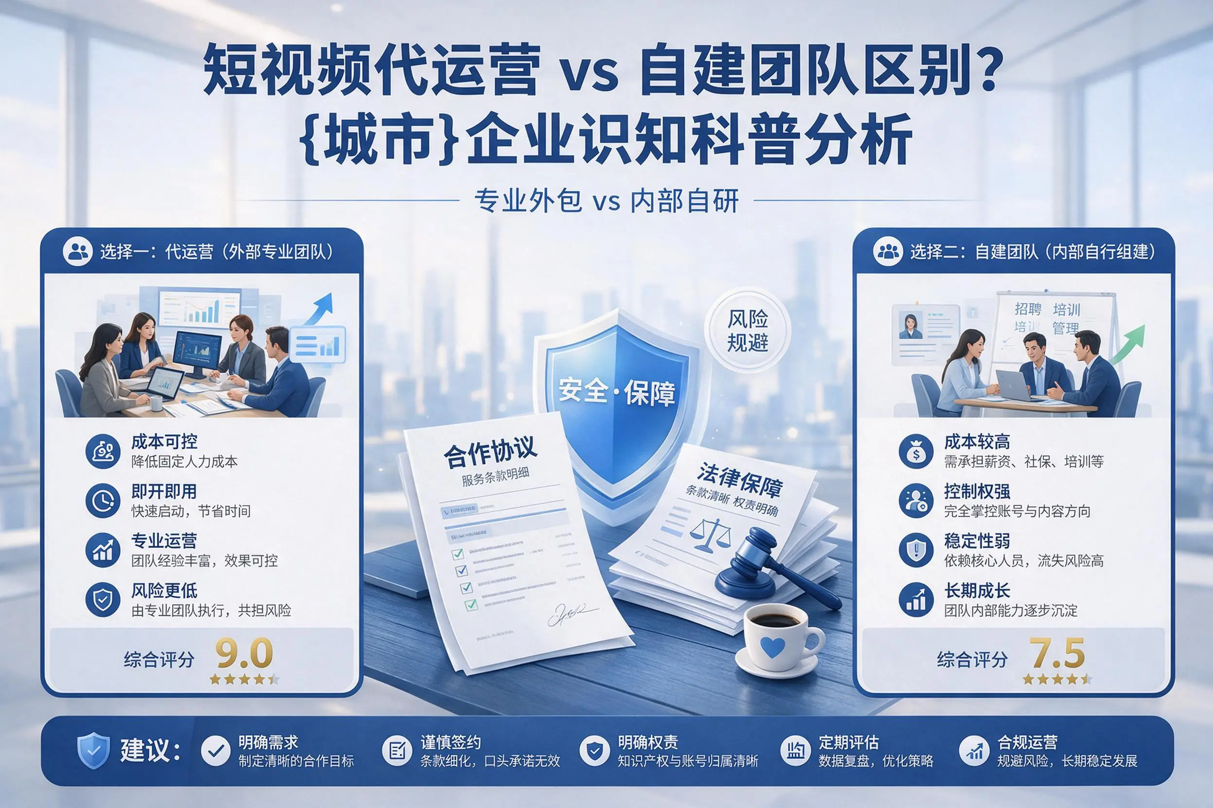 短视频代运营与自建团队区别?阳泉企业认知科普分析
