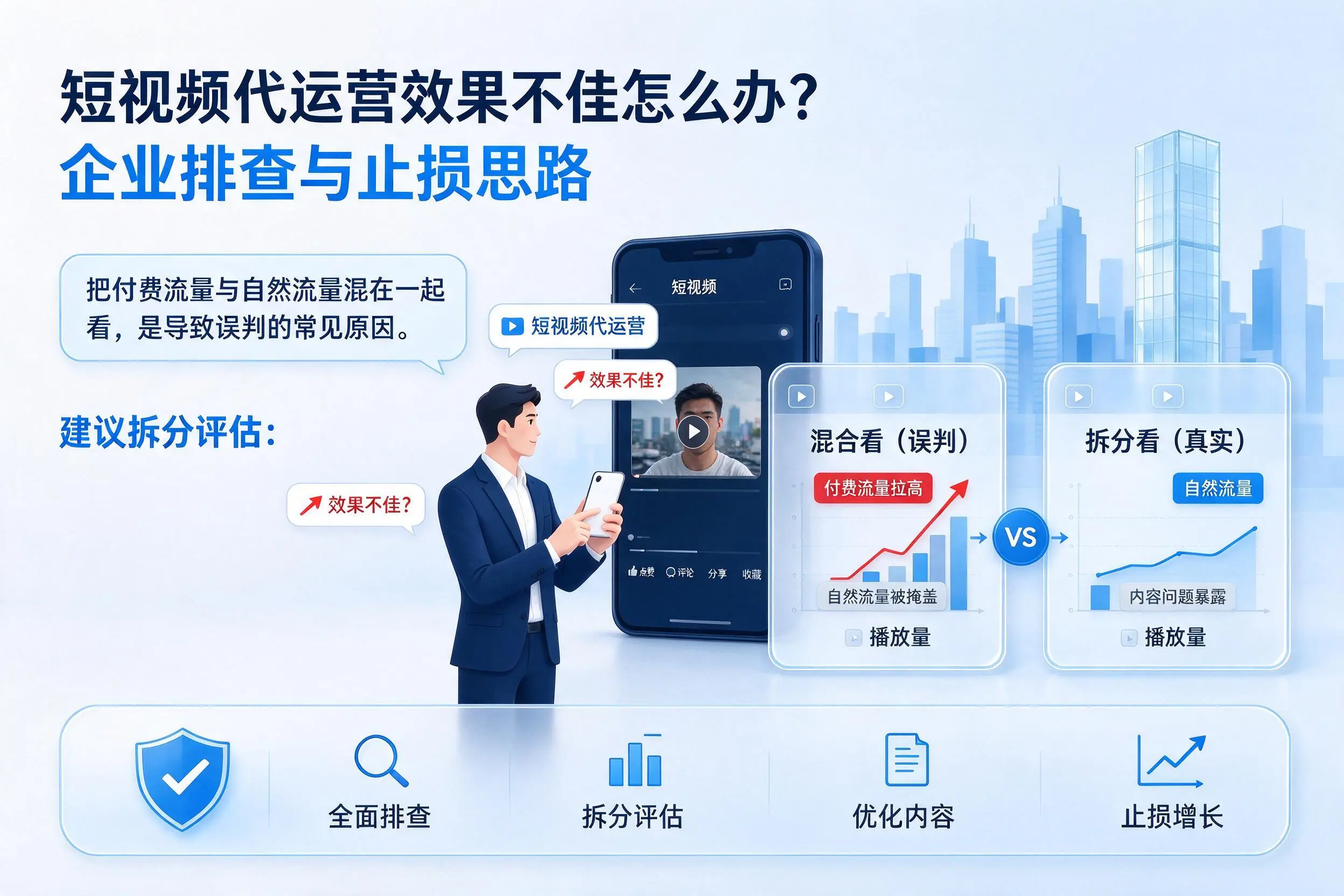 短视频代运营效果不佳怎么办？阳泉企业排查与止损思路