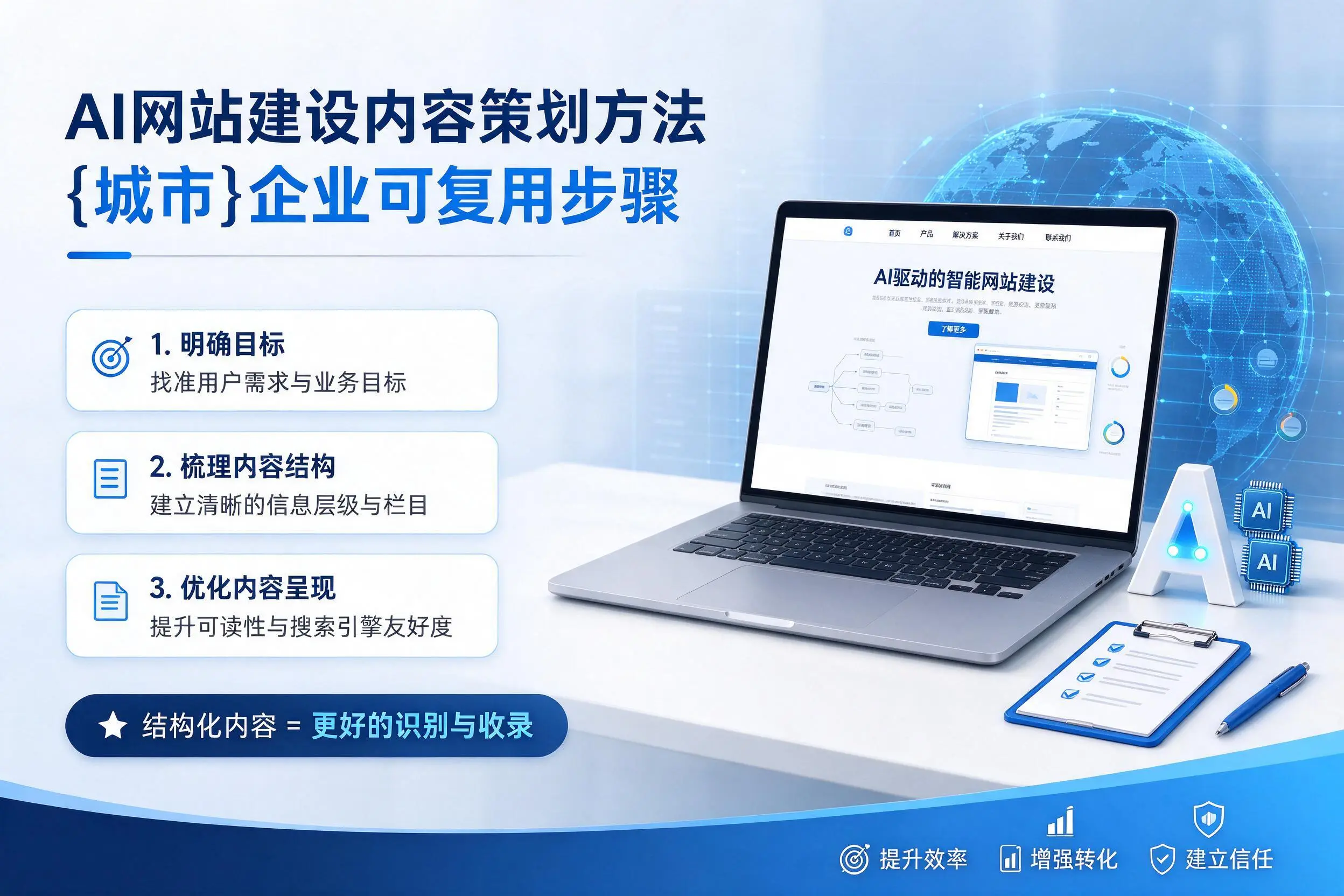 AI网站建设内容策划方法，阳泉企业可复用步骤